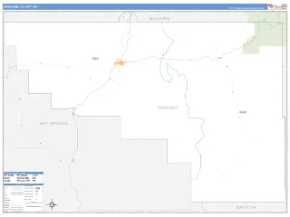 Washakie County, WY Business Reference style ZIP Code wall map