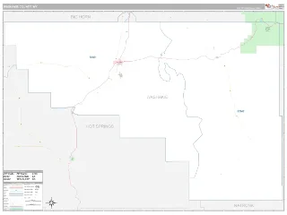 Washakie County, WY Classic style ZIP Code wall map