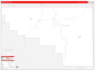 Washakie County, WY RedLine style ZIP Code wall map