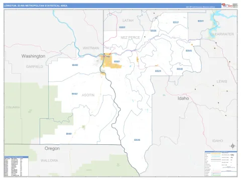 Lewiston metro area map