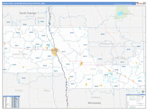 Grand Forks metro area map
