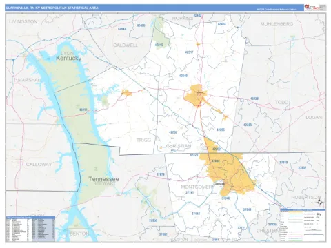 Clarksville metro area map