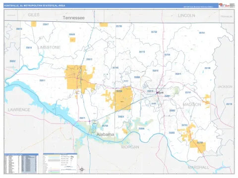 Huntsville metro area map