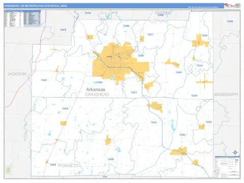 Jonesboro metro area map