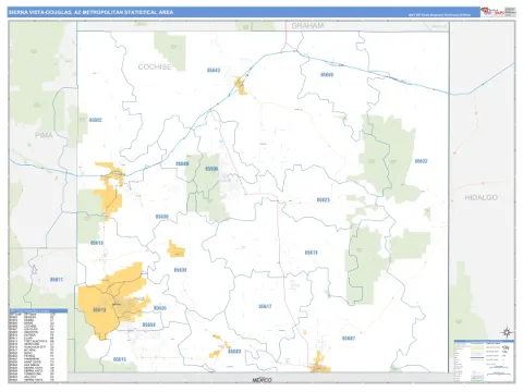 Sierra Vista-Douglas metro area map