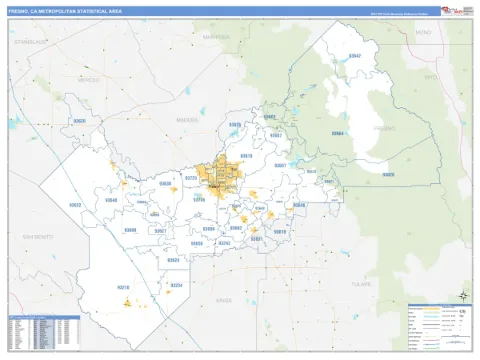 Fresno metro area map