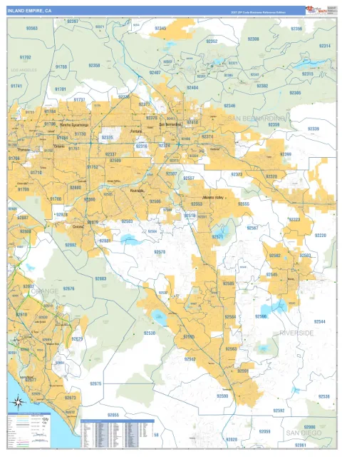 Inland Empire metro area map