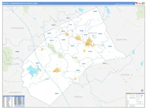 Merced metro area map
