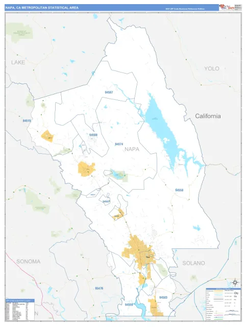 Napa metro area map