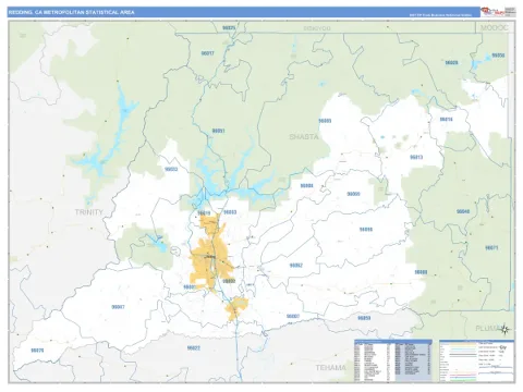 Redding metro area map