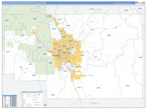 Colorado Springs metro area map