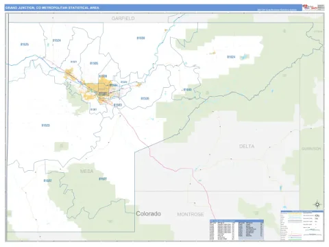 Grand Junction metro area map