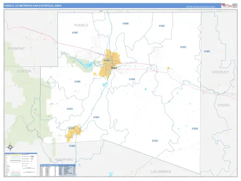 Pueblo metro area map