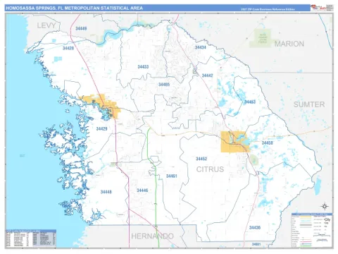 Homosassa Springs metro area map