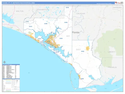Panama City metro area map
