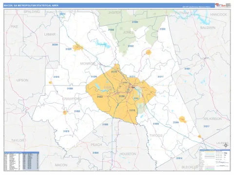 Macon metro area map