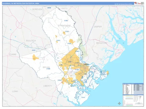 Savannah metro area map