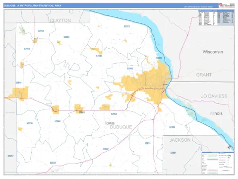 Dubuque metro area map