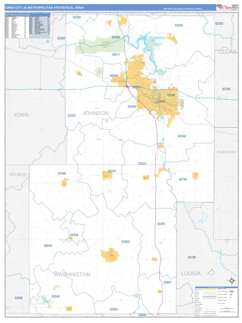Iowa City metro area map