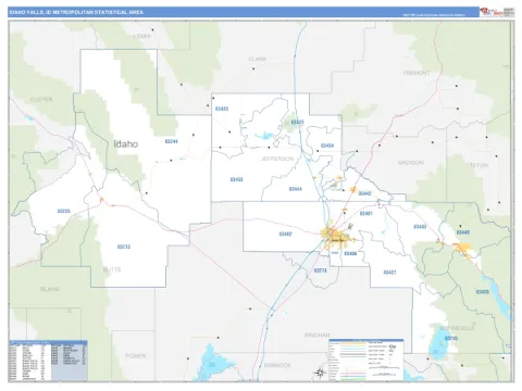 Idaho Falls metro area map