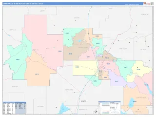 Idaho Falls Metro Area ColorCast style ZIP Code wall map