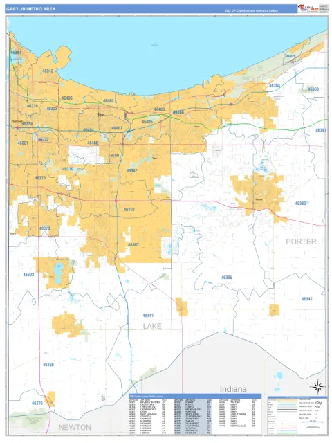 Gary metro area map