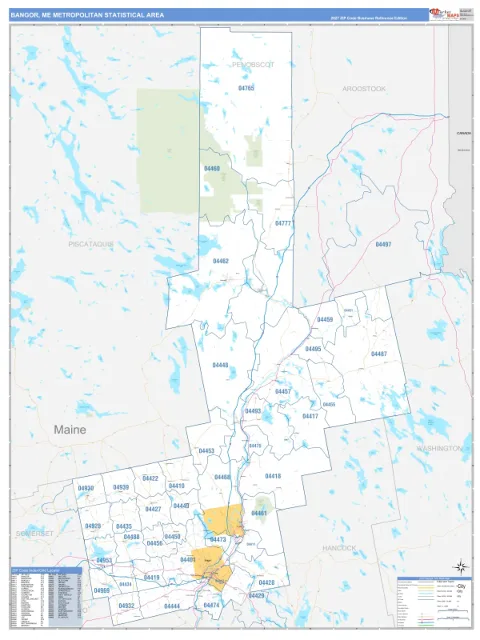 Bangor metro area map