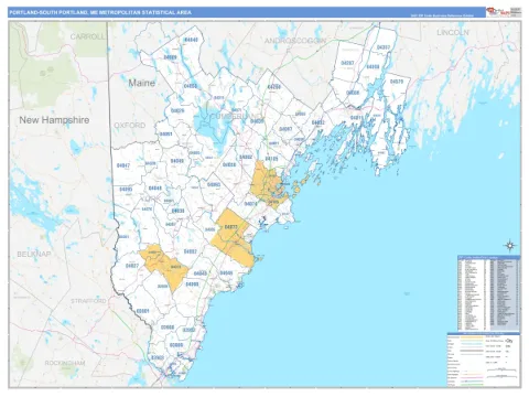 Portland-South Portland metro area map