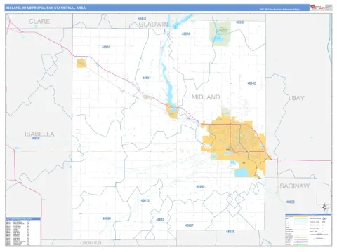 Midland metro area map
