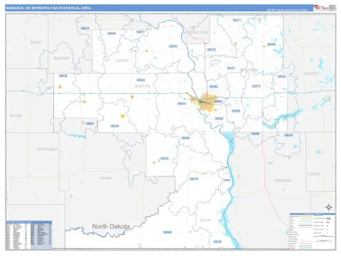 Bismarck metro area map