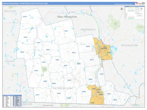 Manchester-Nashua metro area map