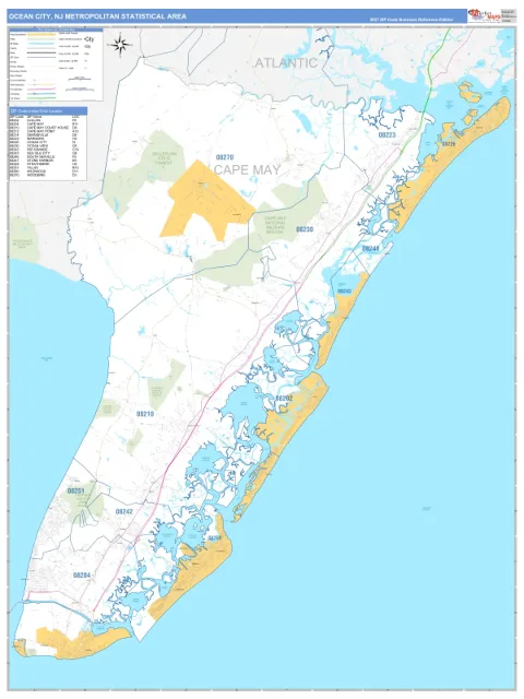 Ocean City metro area map