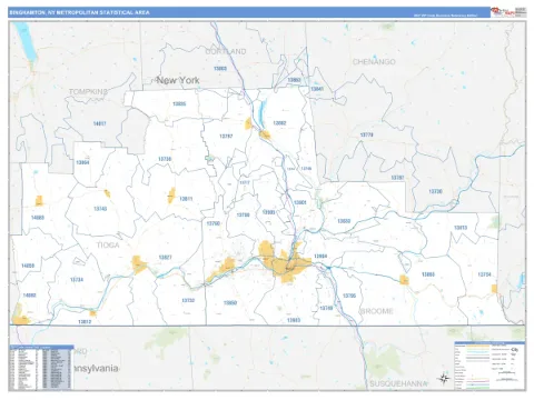 Binghamton metro area map