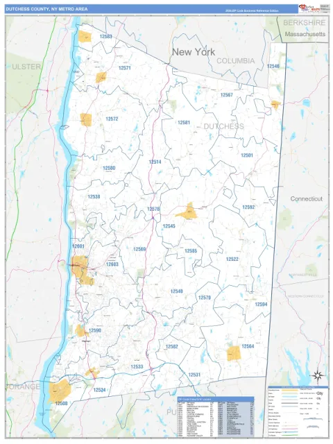 Dutchess County metro area map