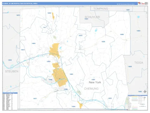 Elmira metro area map