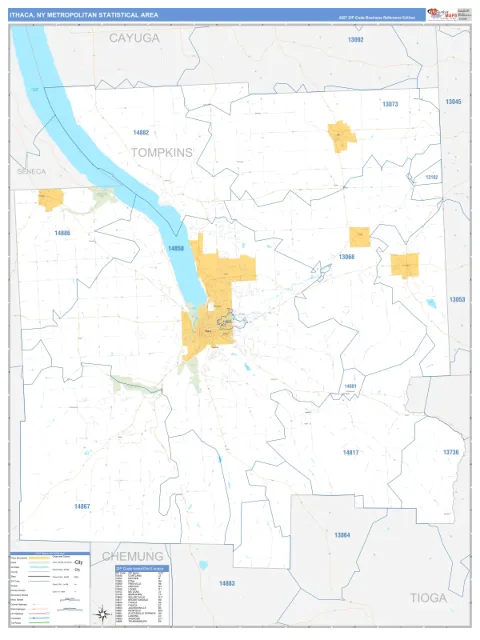 Ithaca metro area map