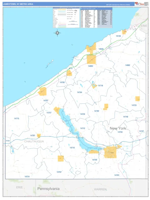 Jamestown metro area map