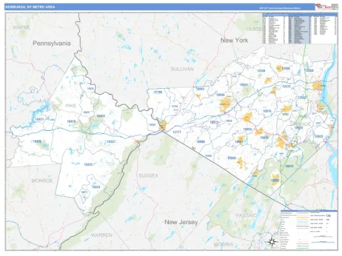 Newburgh metro area map