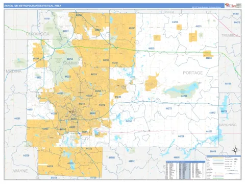 Akron metro area map