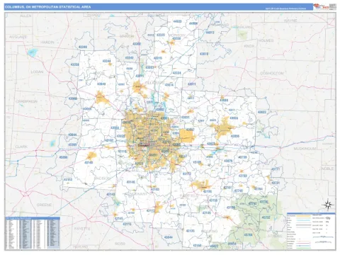 Columbus metro area map