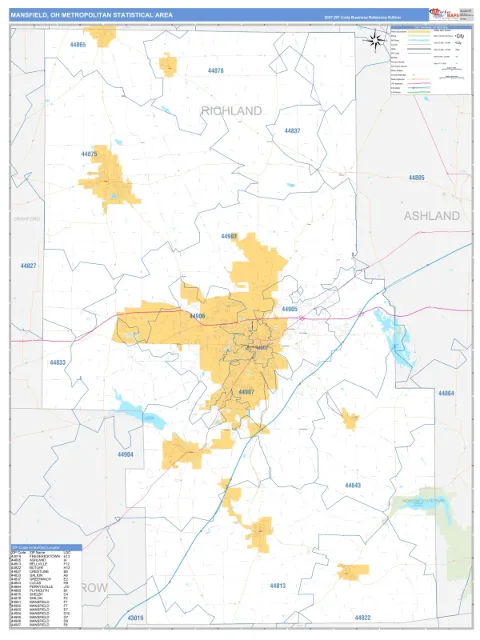 Mansfield metro area map