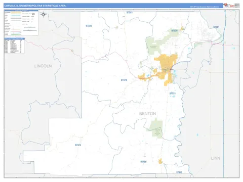 Corvallis metro area map