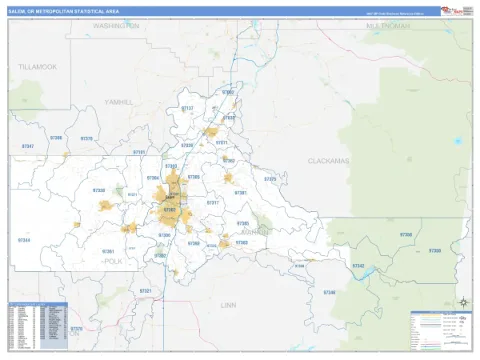 Salem metro area map