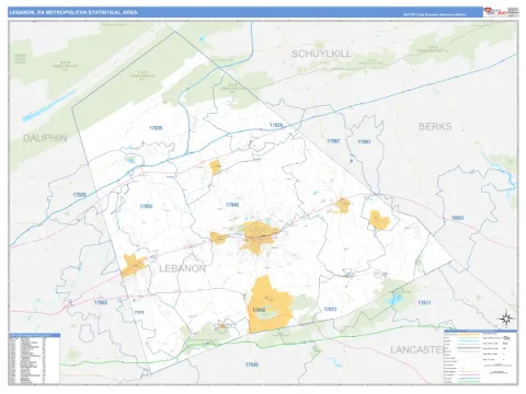 Lebanon metro area map