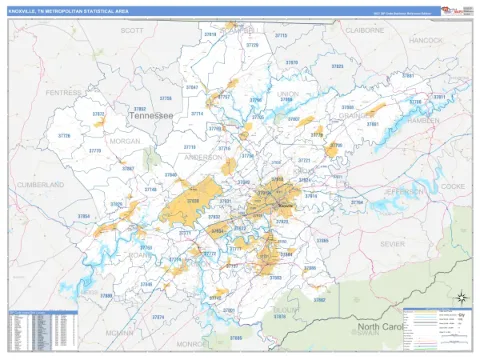 Knoxville metro area map