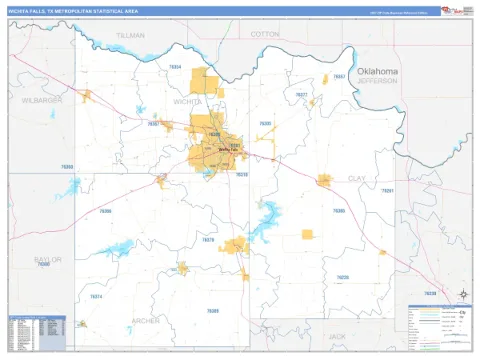 Wichita Falls metro area map