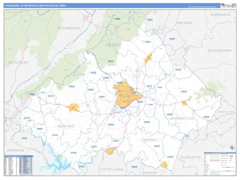 Lynchburg metro area map