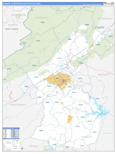 Roanoke metro area map
