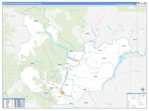 Wenatchee metro area map