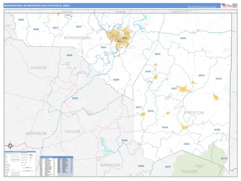 Morgantown metro area map